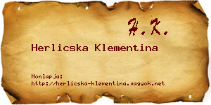 Herlicska Klementina névjegykártya